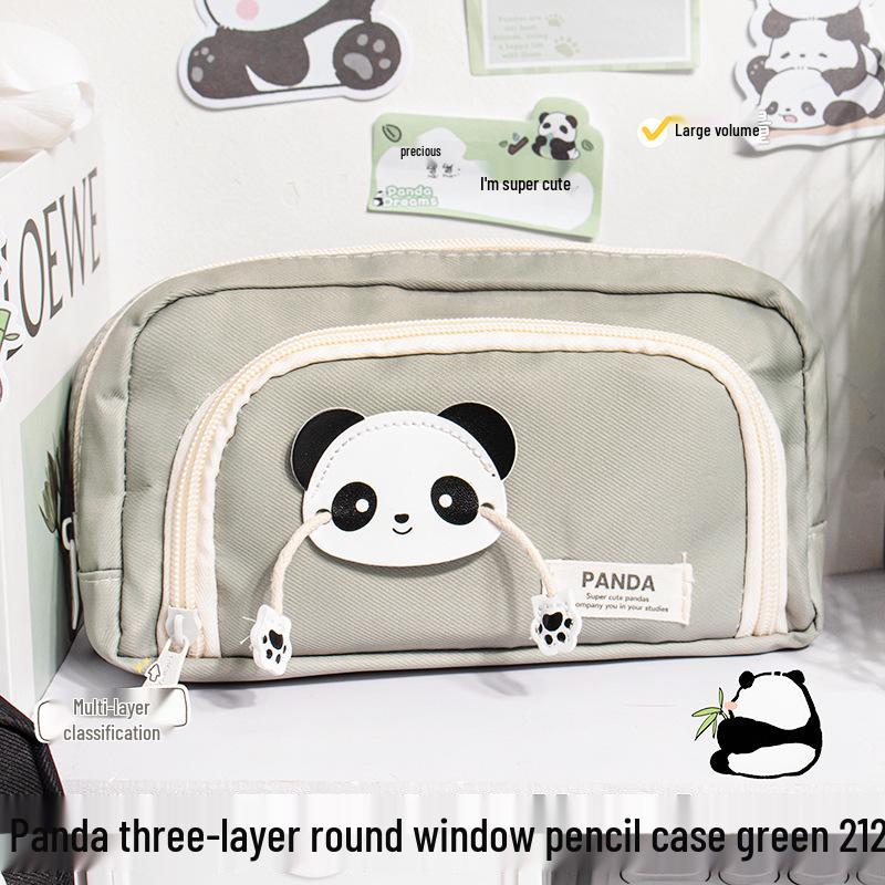 

Мультяшный пенал с тремя отделениями для учеников начальной школы - Пенал большой вместимости