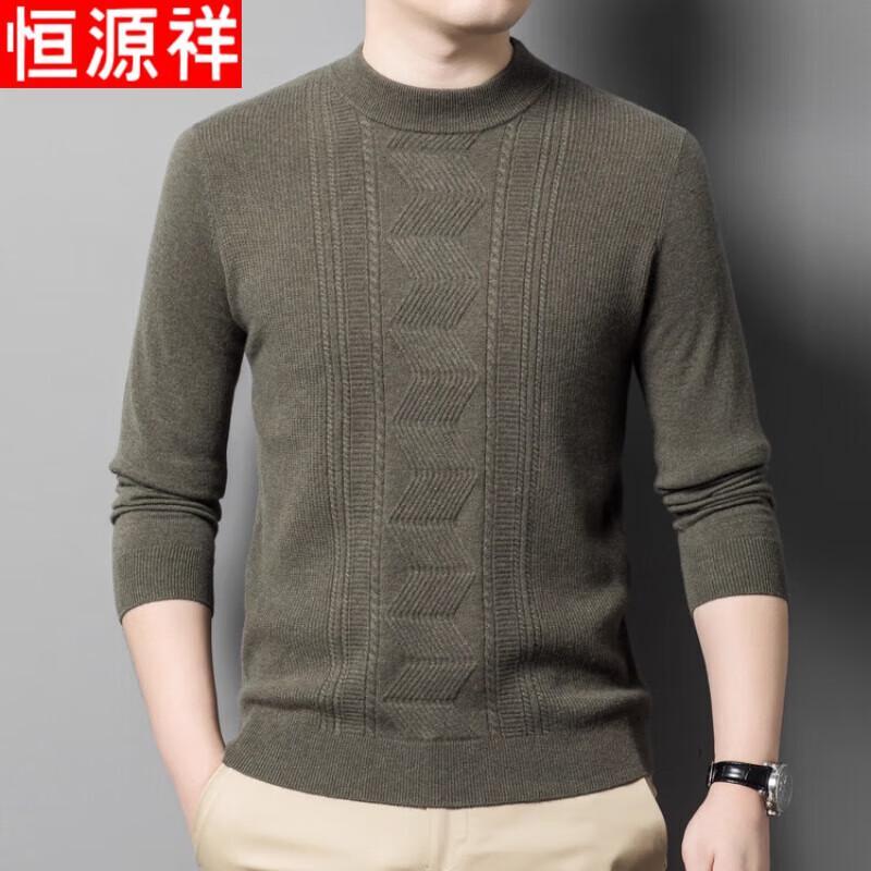 

Hengyuanxiang Men s 100% Cashmere Round Neck Sweater XL