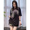 Plus Size T Shirt For Men Women With Geometric Pattern And Rhinestone Embellishments For Summer Casual Wear