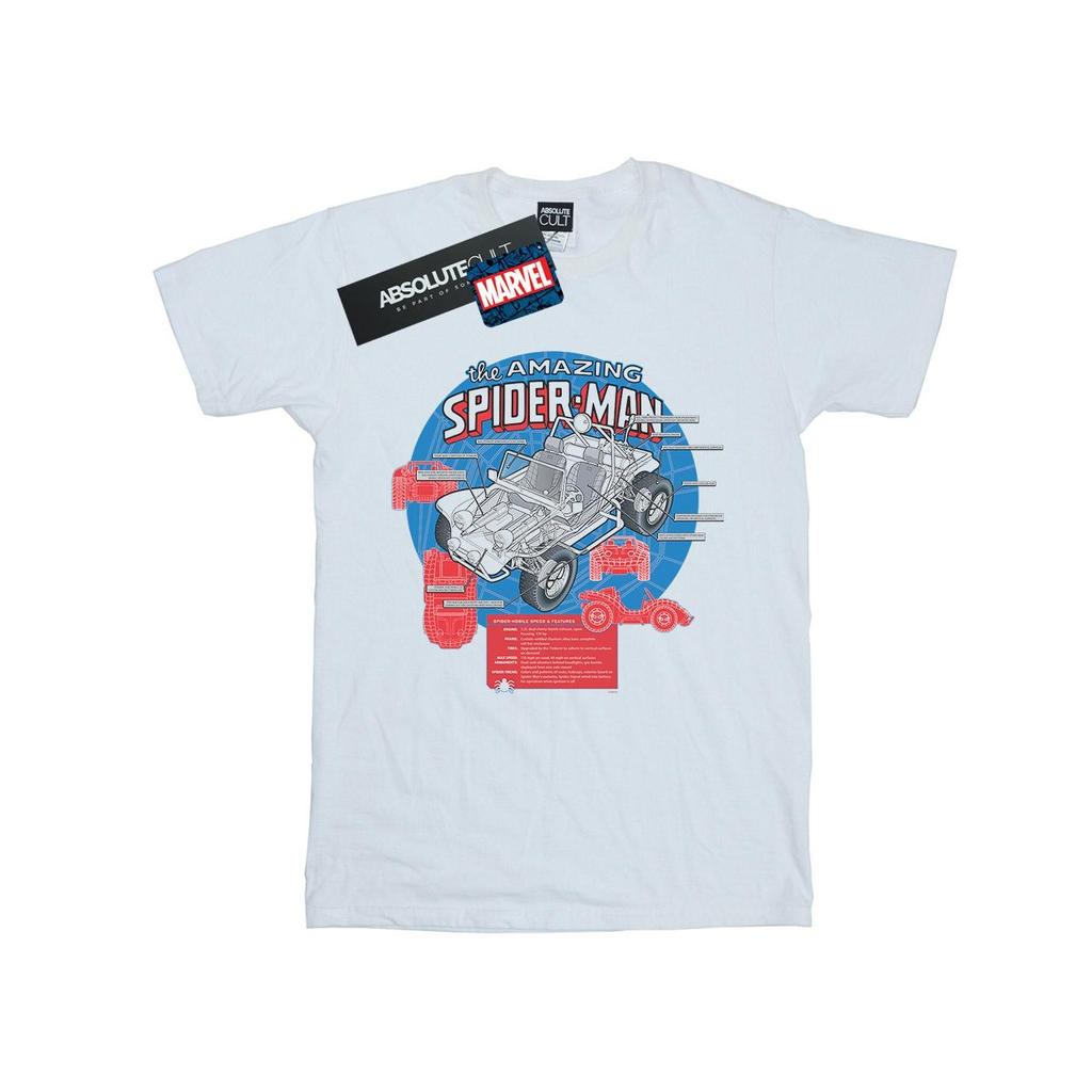 Marvel Mens Spider-Man Spider-Buggy Breakdown T-Shirt