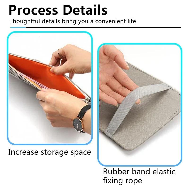 OLV5 Goods Sun Visor Organizer Multi-Pocket Glasses Clip Car Storage Bag Stickers For Mercedes Benz Vito W638 W639 W447 W168 W169 W17