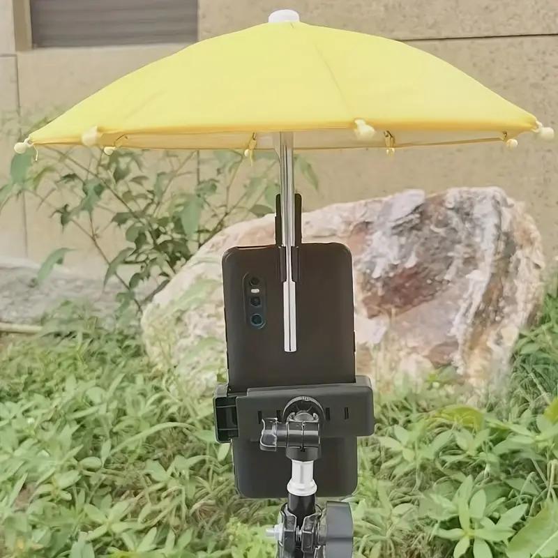 Mobile Phone Holder Sun Umbrella Clip Umbrella Outdoor Mobile Phone Fixed Umbrella Rainproof Parasol Mobile Phone Anti-reflective Small Umbrella