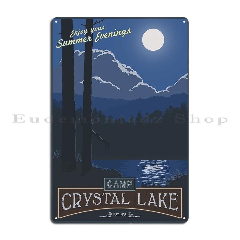 

camp crystal lake Metal Plaque Poster Custom Painting Garage Cave Cinema Tin Sign 20x30cm