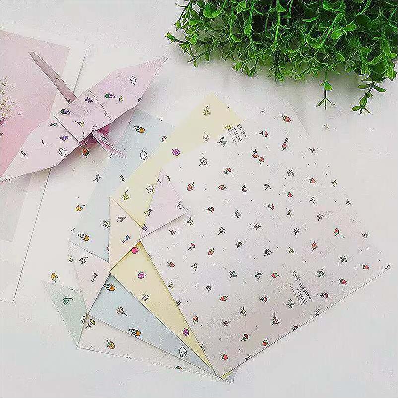 Premium Double Sided Japanese Folding Paper with Japanese Wind Flower Thousand Paper Crane Paper Cut Paper Printing Origami
