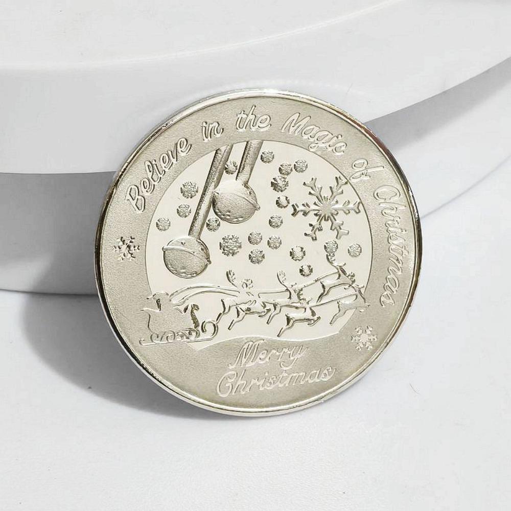 Commemorative Medals, Santa Claus Commemorative Gold Coins, Relief Metal Crafts, Christmas Gifts, Stocking Stuffers