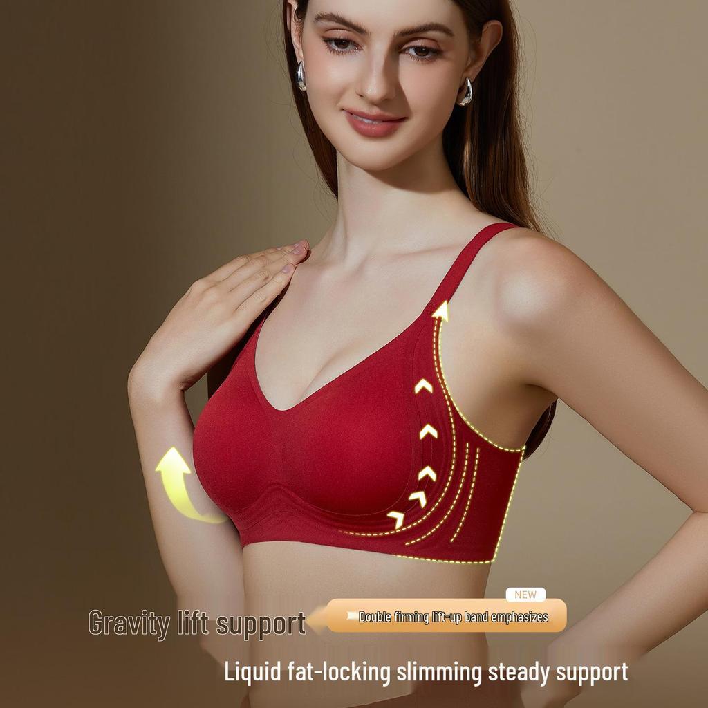 Nahtlose Foundation Flüssig-Unterwäsche: Kleine Brust Sammelstütze, Anti-Hänge Vollschalen Minimierungs-BH