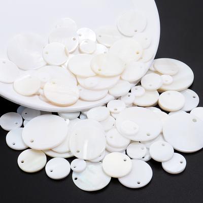 8-30mm Natural White Shell Disc For Jewelry Making Round Flat Mother Of Pearl Shell Charms Diy Bracelet Necklace Accessories