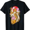 Fighting Giant Carp Nishikigoi Fish Cherry Blossom T-Shirt(5)