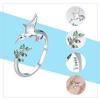 WOSTU Adjustable Rings Real 925 Silver Stackable Engagement Zircon Open Size Rings For Women Female Original Jewelry