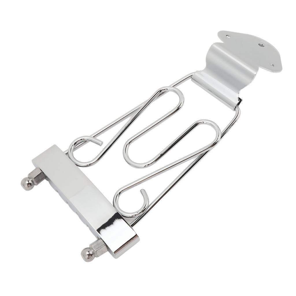 6 String Trapeze Tailpiece with Screws Height Adjustment Open Frame Bridge Tailpiece for Archtop Jazz Guitar Bass