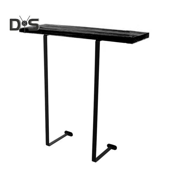 

Настенный держатель для полотенец с деревянной полкой, прочный, несущий, простой в установке, многофункциональный держатель для хранения полотенец в ванной комнате чёрный