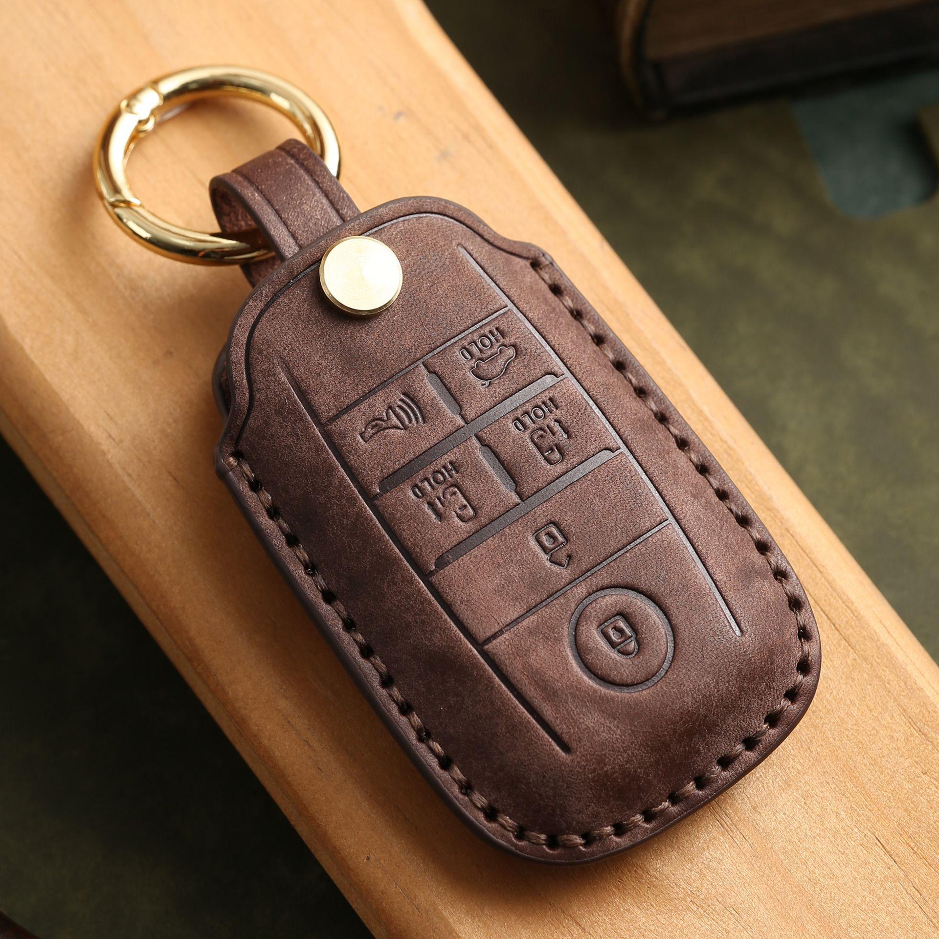 

Индивидуализированный чехол для ключа подходит для Kia k3k5 Smart Run k4 Knight Kx3 Sorento kx5 Yi Run k2 пряжка для автомобильного чехла коричневый