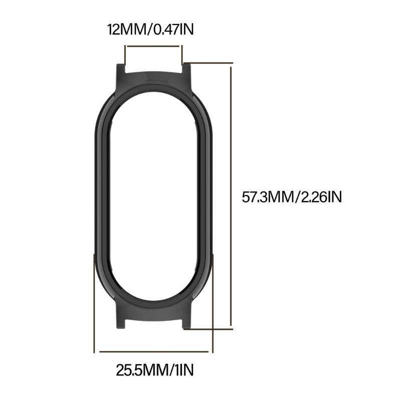 Smartband Gehäuseabdeckung für Band 9 Schutzhülle mit 12mm Armband-Schnittstelle Halbabdeckung Hülle Kratzfeste Gehäuse