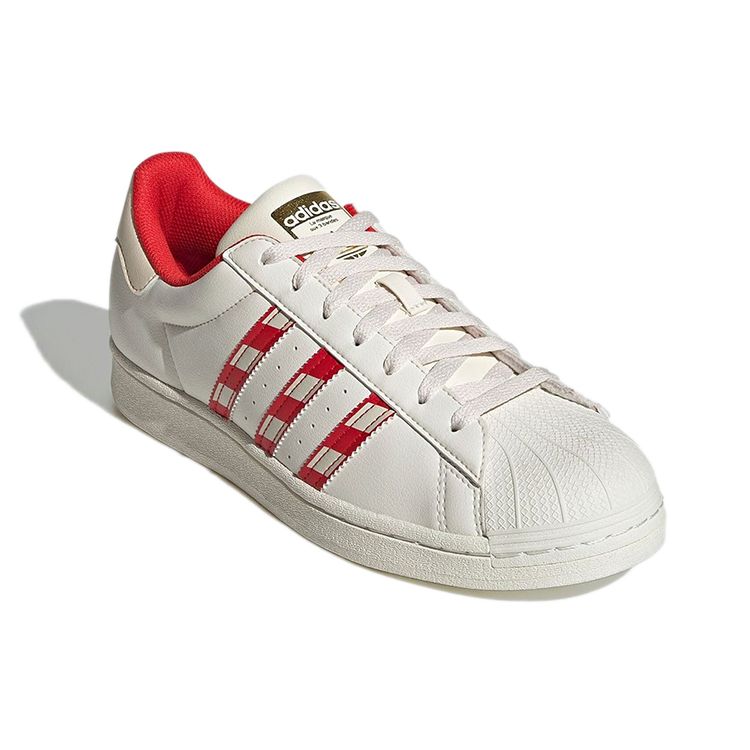 Adidas Superstar Candy Cane Unisex Sneakers White Red GZ4715