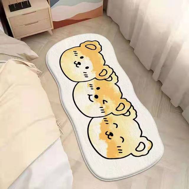 

Ковер с изображением мультяшного кота в скандинавском стиле, креативный ковер для спальни, нескользящий прикроватный коврик, мягкий плюшевый коврик для гостиной, напольный коврик для журнального столика 30x80cm B