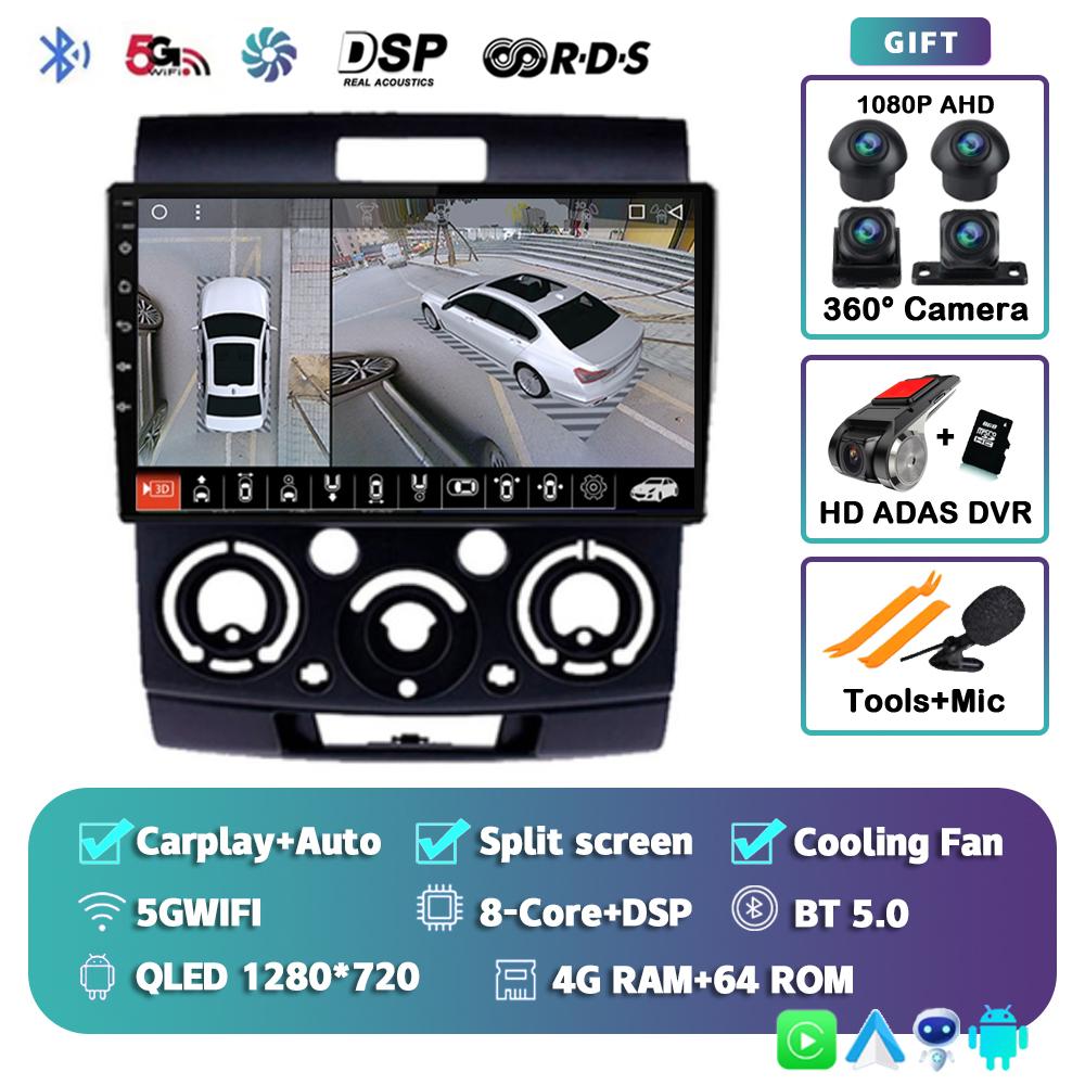 Android 14 Car Radio For Ford Everest Ranger Mazda BT50 BT-50 2006 2007 2008 - 2010 GPS Multimedia Video Player Head Unit Stereo