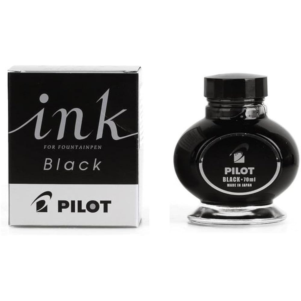 PILOT Ink General Writing Ink (Suitable for Plunger Suction Fountain Pens) Black INK70B Pilot