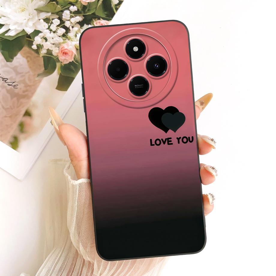 Luxury Fashion Painting Phone Case For Xiaomi Redmi 14C 4G Back Cover Liquid Silicone Soft Bumper For Redmi A4 14R 5G Poco C75