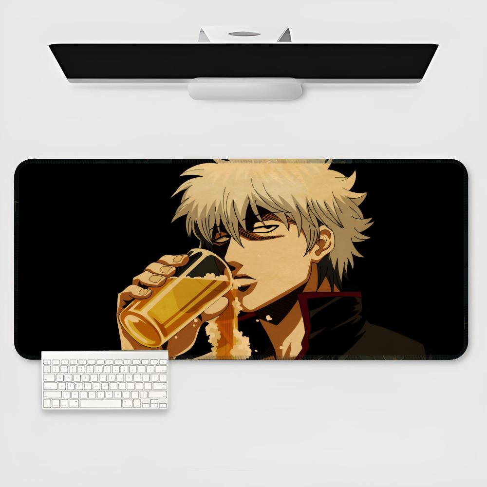 

Gintoki Sakata Gin tama Anime Mouse Pad Waterproof Mat Natural Rubber Desk Rug PC Desk Mats Design 600x300x2mm