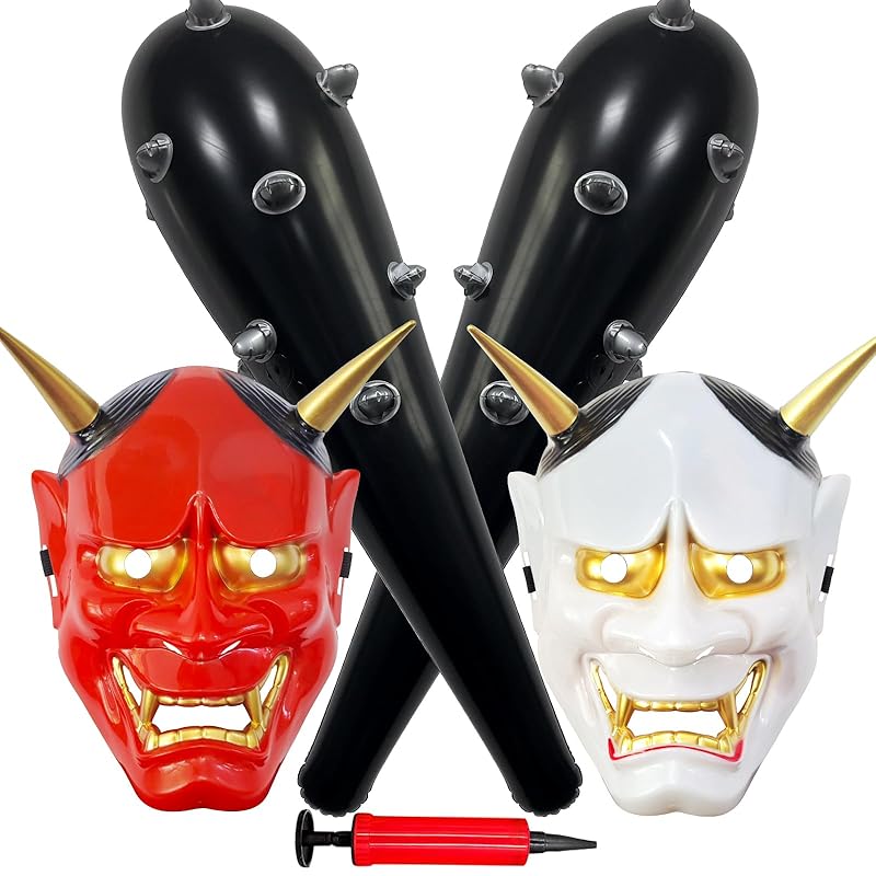 

[Meccol] Hannya mask demon mask Prajna mask demon scared cosplay club Hannya mask Oni mask face mask Setsubun cosplay accessories horror mask