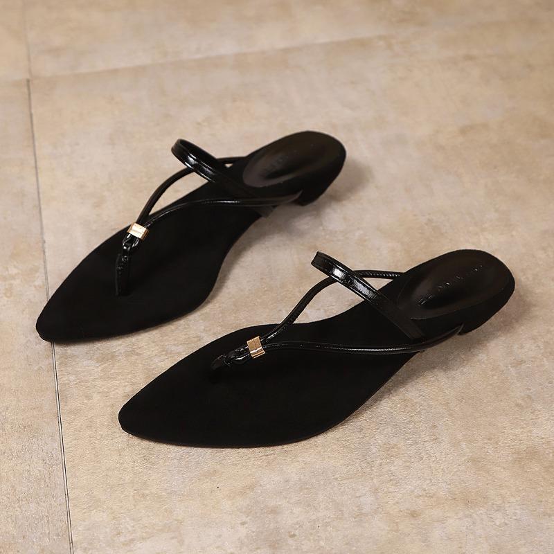 Women s Slippers Summer Retro Clip Toe Women s Shoes Casual Outdoor Slide Rubber Sole Wedge Sandals Flip Flops 35