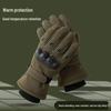 Men's Fleece-Lined Touchscreen Tactical Gloves: Winter Windproof Non-Slip Gloves for Outdoor Sports, Cycling, and Motorcycling.