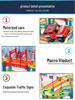 Seven-Layer Electric Train Track Toy: Educational Racing Car Assembly for Kids - Perfect Gift for Boys with Level-Crossing Feature