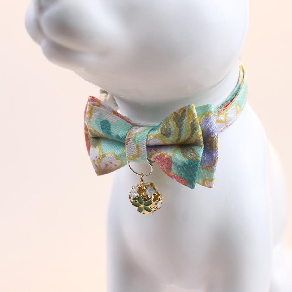 Cute Cat Collar With Bow Tie Cute Plaid Pattern Dog Collar With Bow Tie And Durable Buckle Collar For Small Medium Pet Set