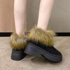 Women's Slip on Cotton Shoes 2026 Winter Thicken Warm Plush Short Boots Comfortable Fashion Height Increase Non Slip Snow Boots