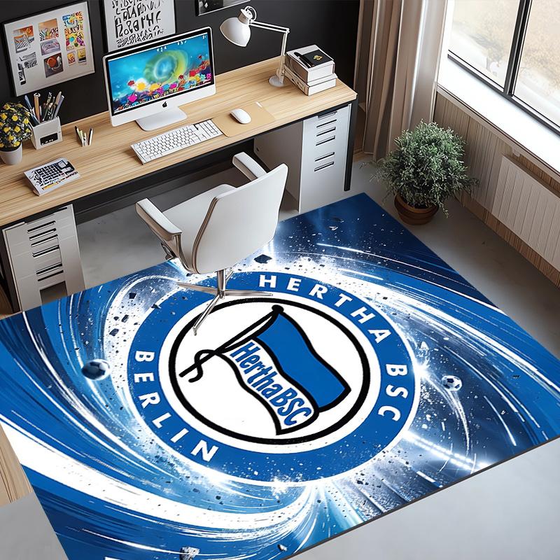 Hertha BSC Pattern Rug, Indoor/Outdoor Mat, for Picnic, Gameroom, Bedroom, Office, Living Room, Home Decor Carpet, Birthday Gift