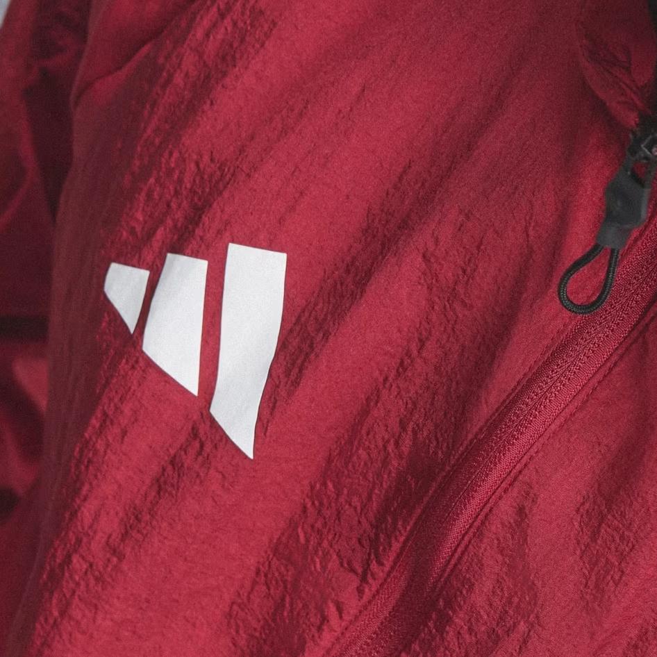 Adidas Jackets Men's Active Burgundy Stand Collar Moderate Other KV6736