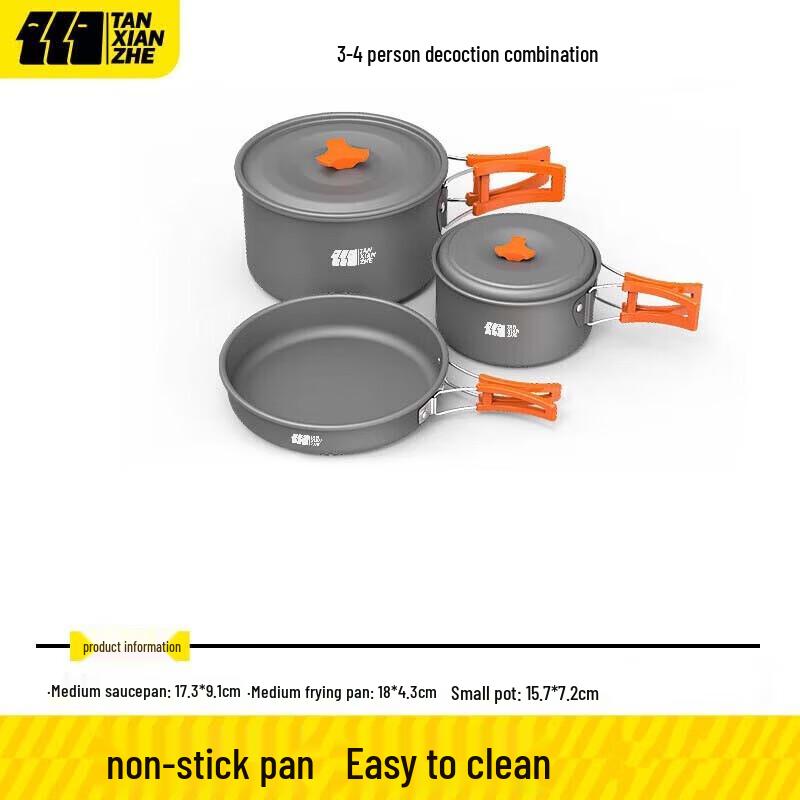 Explorer Outdoor Camping Cookware Set with Stove and Kettle