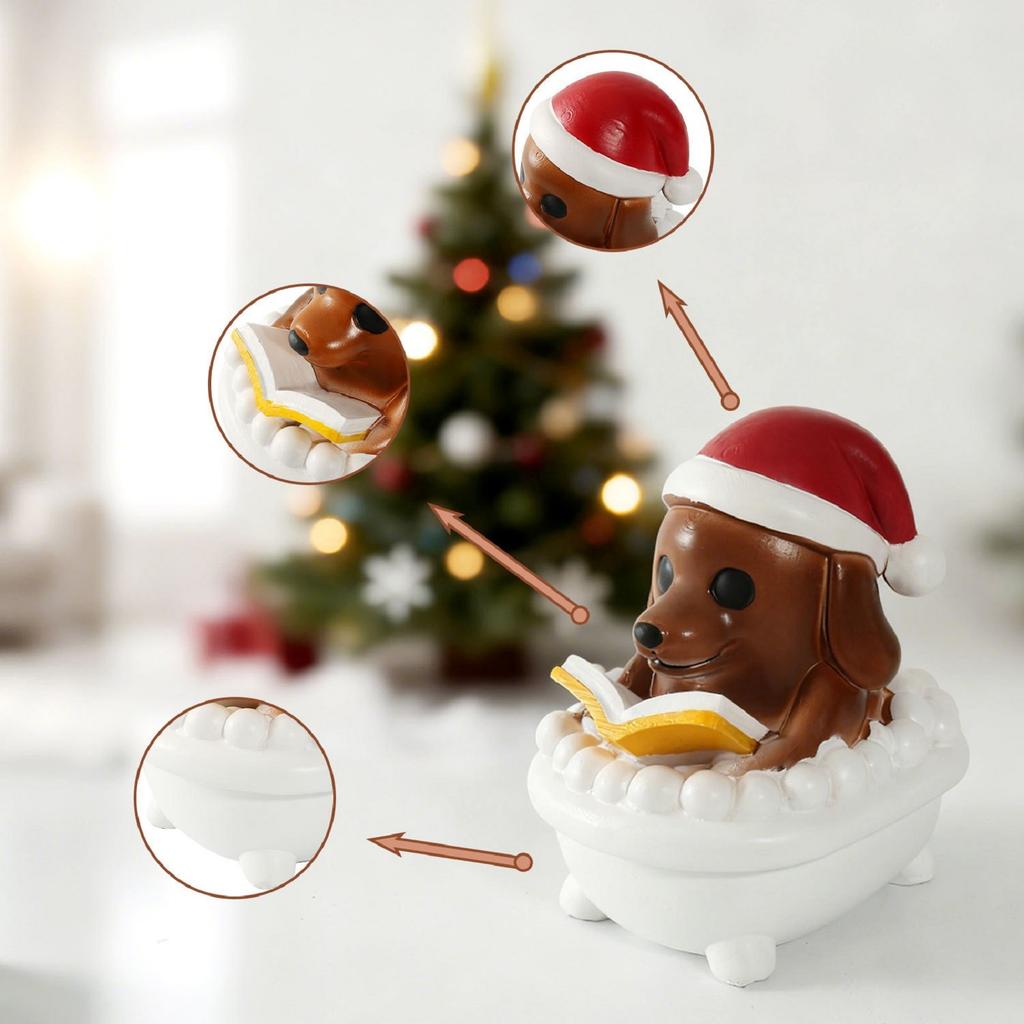 Christmas Resin Bathtub Bath Old Man Snowman Resin Decorative Lamp Christmas Party Gift