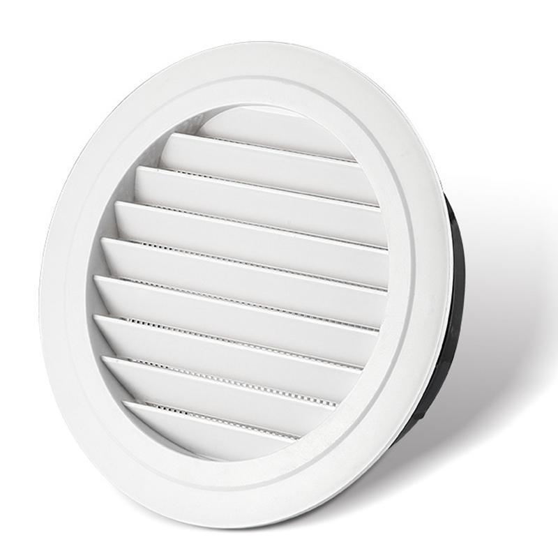 Capac decorativ pentru gură de ventilație Grilă rotundă de ventilație cu plasă de protecție integrată Ieșire reglabilă pentru perete tavan WWO66