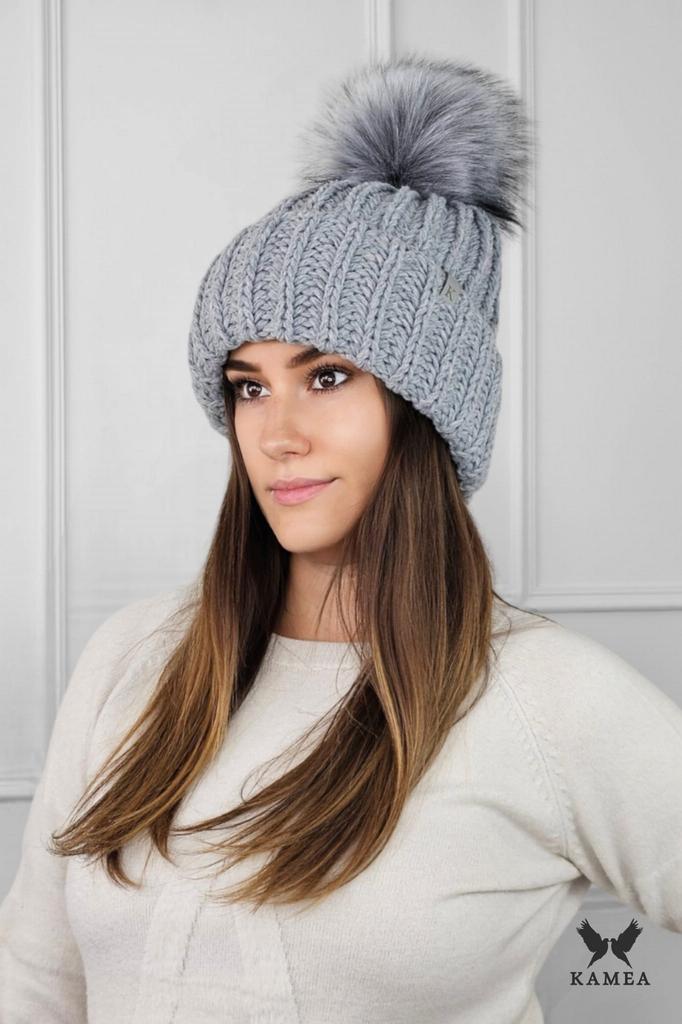 Nerea Winter Hat Thick Weave Color Gray