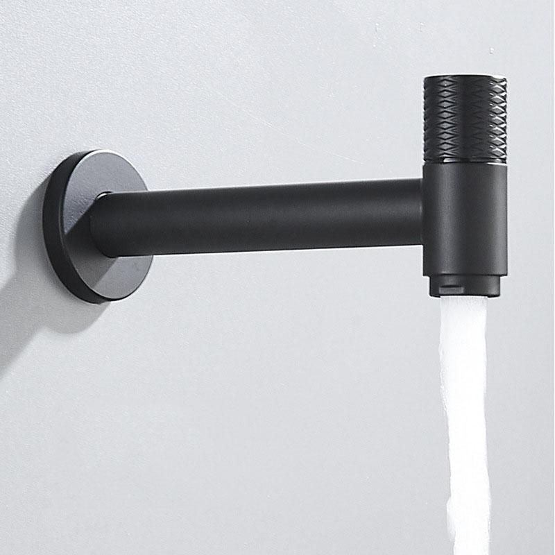 Nickel 304 Stainless Steel Washing Machine Faucet Black Wall Mounted Outdoor Exterior Garden Bibcock Bath Toilet Mop Pool Taps