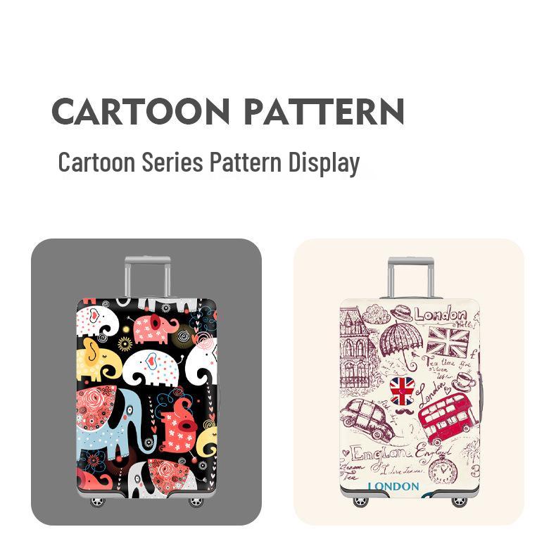 Elastiskt bagageskydd med logotryck: Slitstarkt, Förtjockat, Damm- och repkänsligt skydd för resväskor