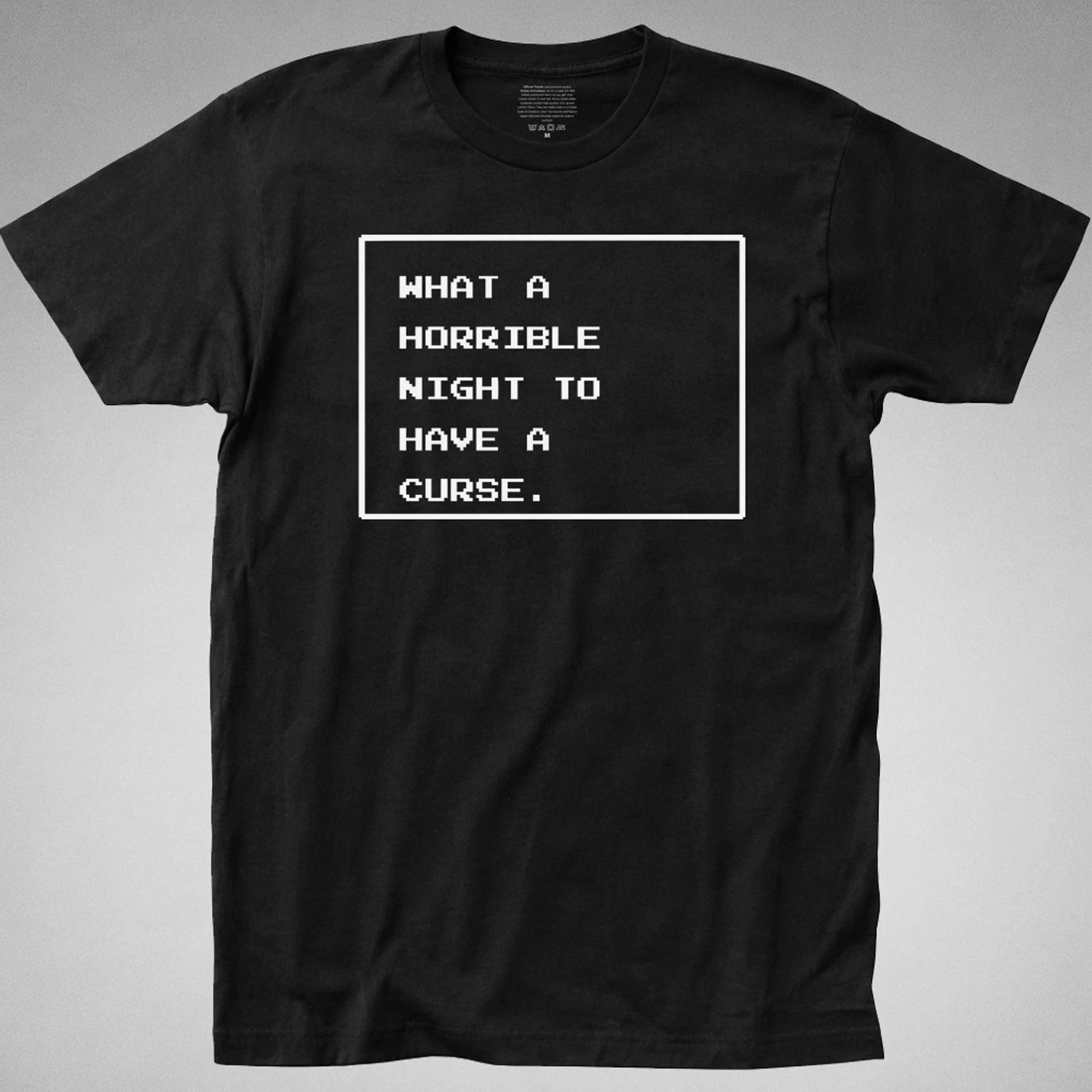 What a horrible night to have a curse T-SHIRT castlevania 2 nes simons quest tee L