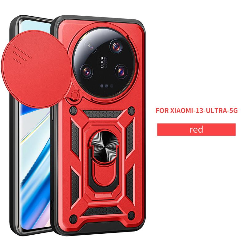 Mi 13 Ultra Case Shockproof Armor Phone Cases For Xiaomi Mi13 Ultra Mi 13ultra Car Magnetic Ring Holder Stand Back Cover