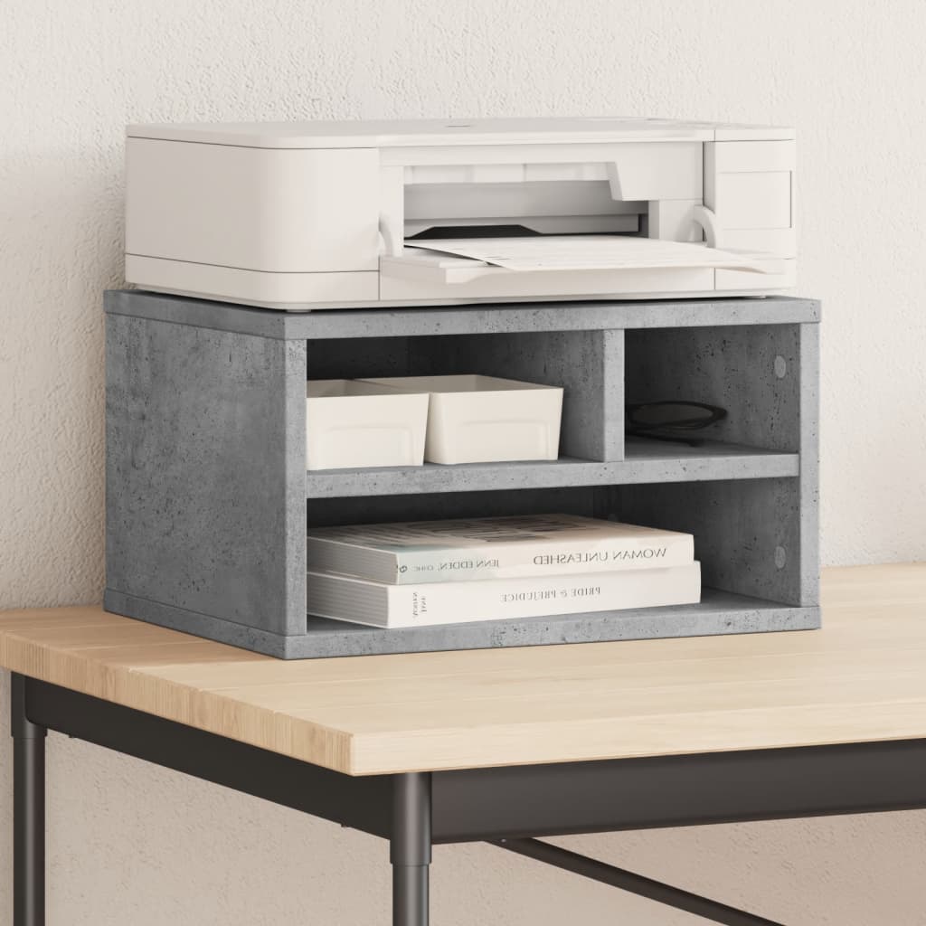 Vidaxl Printer Stand, Concrete Gray, 40X32X22.5 Cm