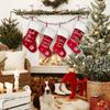 Christmas Stockings 19 Inch Large Embroidered Xmas Stockings with Plush Cuff Fireplace Hanging Ornament for Holiday Party Decoration