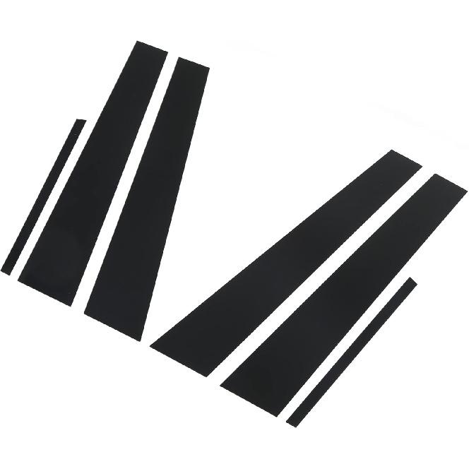 Car Window Pillar Sticker 6pcs Pillar Post Decal Trim Gloss Black Side Door Window Cover Trim Replacement for (2011-2021)