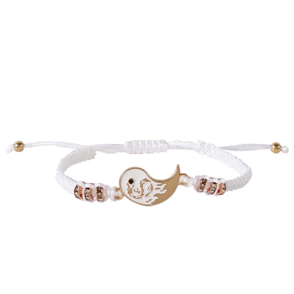 Alloy Tai Chi Bagua Hand-Woven Couple Bracelet Set