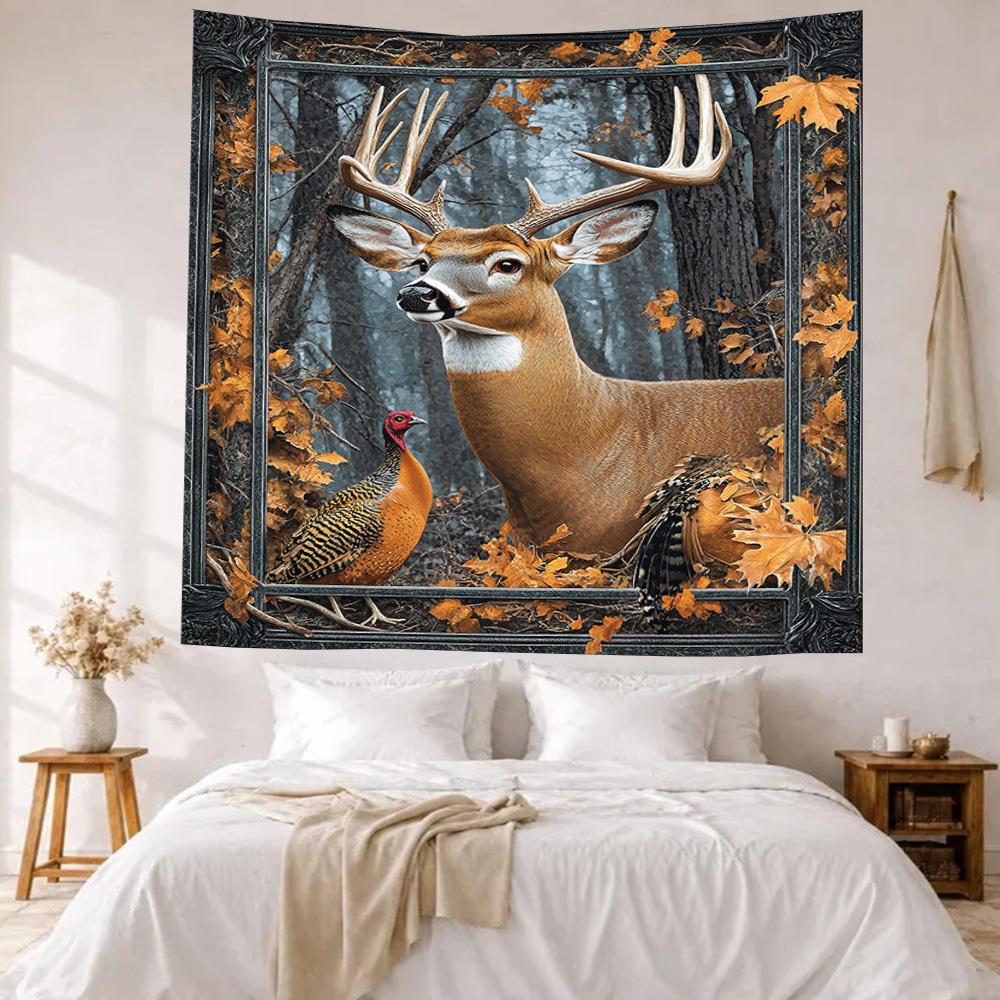 Deer Wall Decor Tapestry Art For Pet Memorial Birthdaywedding Party Backdrop Family Gift