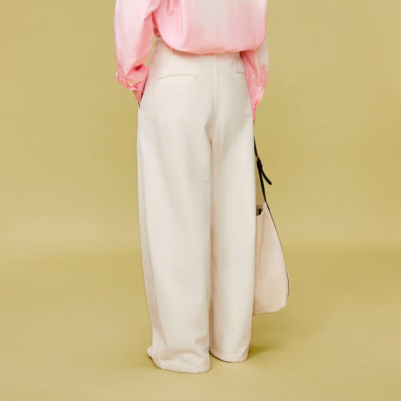 

LESS 2024 Spring Cotton Casual Straight Jeans XS