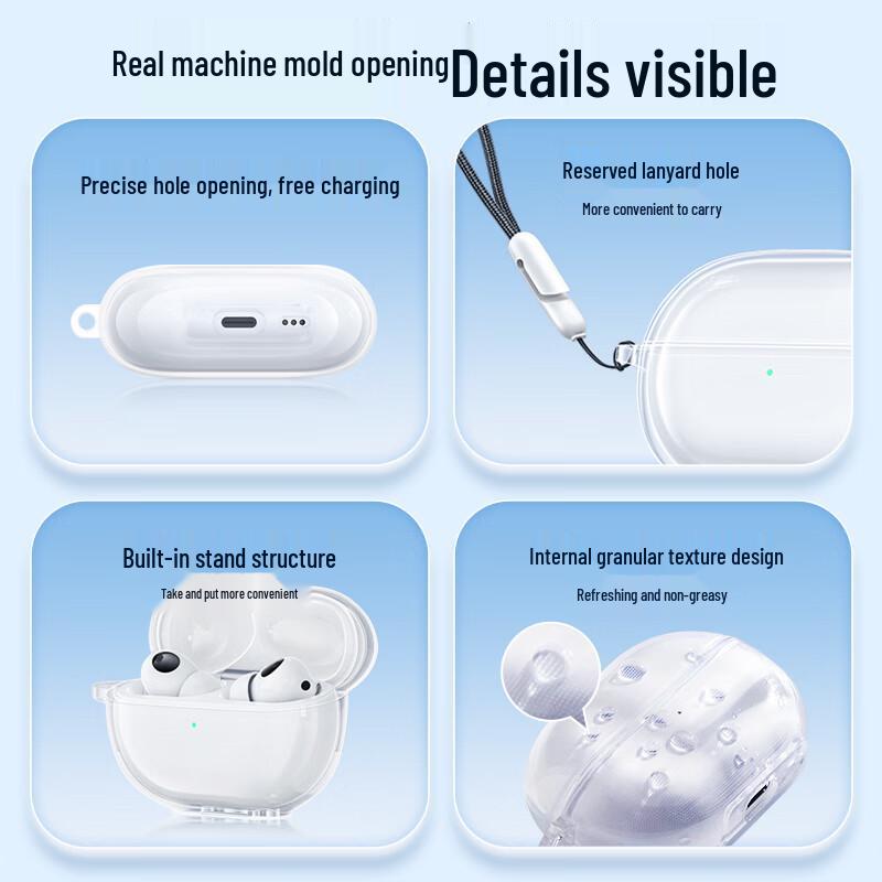 Pisen Transparent Soft Case for Huawei FreeClip Earbuds