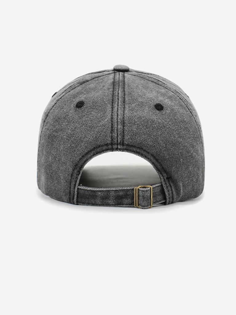 Single Pack Minimalist Casual Versatile Washed Baseball Cap with Fashion Embroidered Letters for Sun Protection