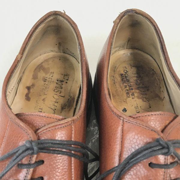 Finsbury England Vintage Leather Goodyear Plain Toe 8.5F 27.0 Brown(USED)