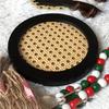 1pc Rattan Fruit Tray, Scandinavian Style Rattan Fruit Tray, Shooting Props Atmosphere Layout Tray, Suitable for Kitchen Restaurant Candy Tray
