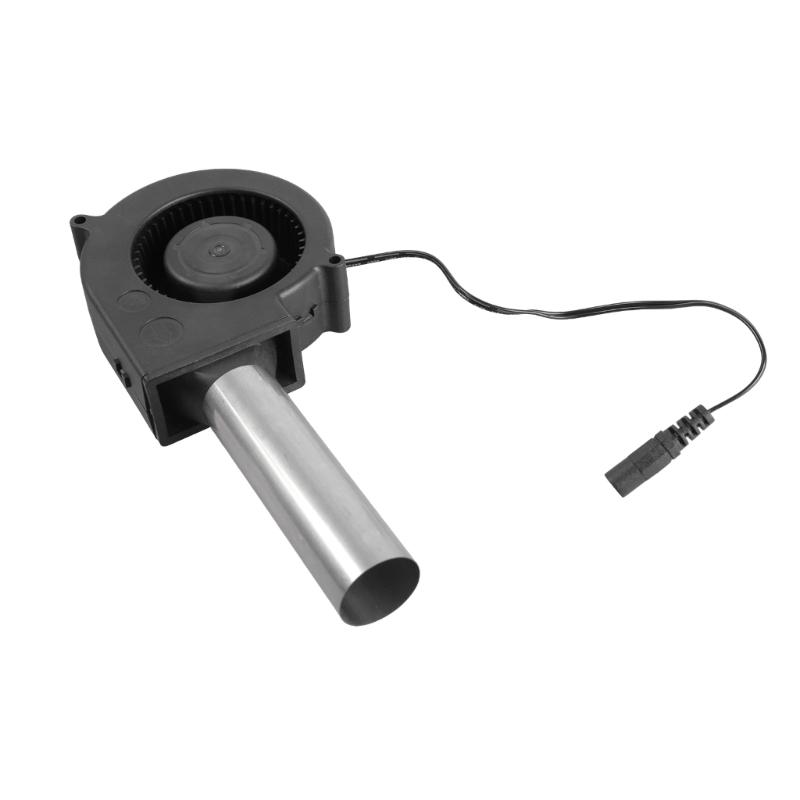 Powerful 12V Blower Fan For Barbecue Fire Boosting Exhaust Includes Stainless Steel Duct Outlet Efficient Heat Control